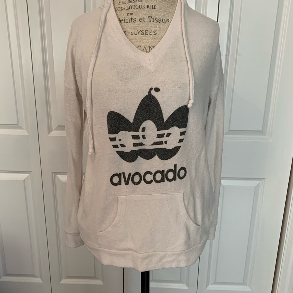 Avocado/adidas pun hood  sweater